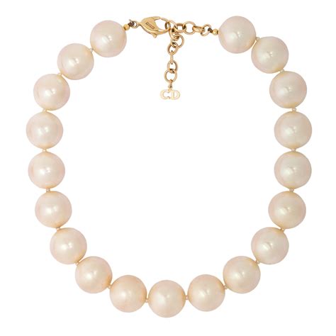 christian dior necklace pearls|vintage Christian Dior pearl necklace.